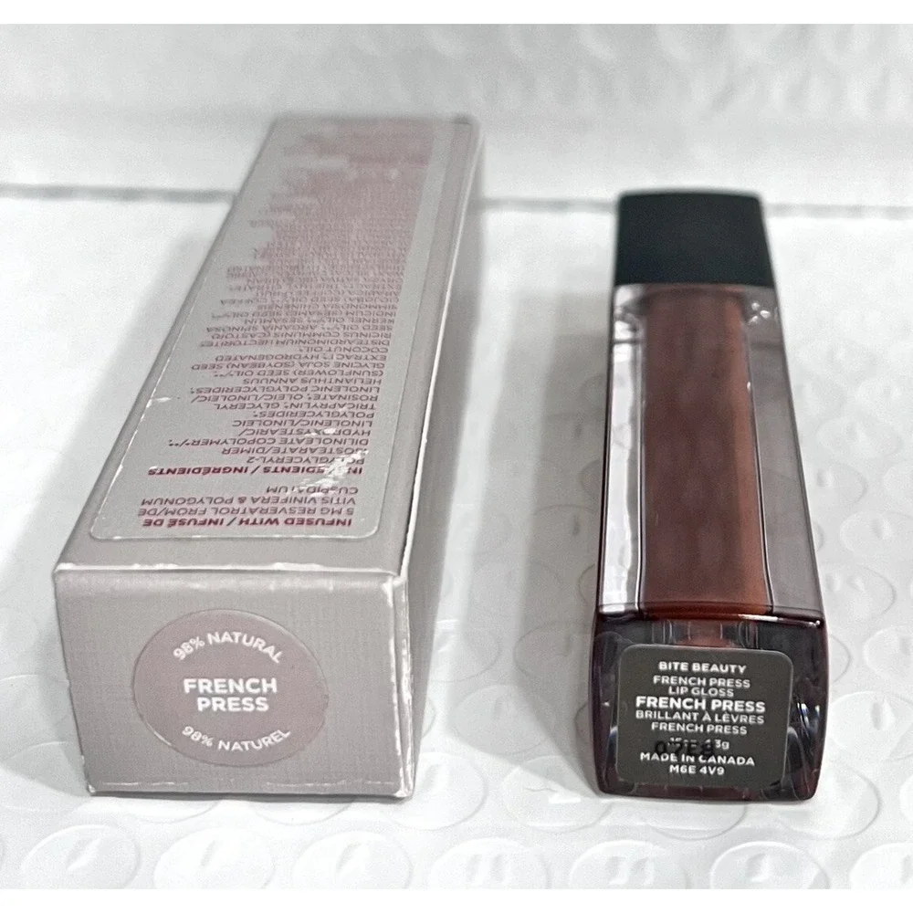Bite Beauty French Press Lip Gloss In French Press New Full Size (Dark‎ Brown)